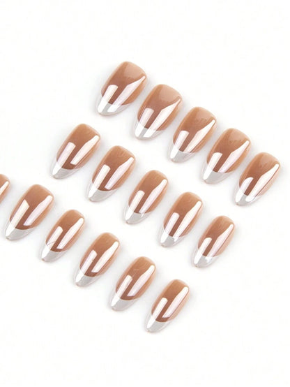 طقم أظافر مزيفة مكون من 30 قطعة