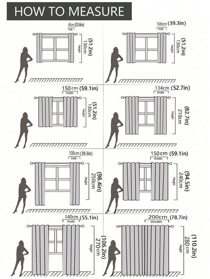 ستار موحد اللون أسود البوليستر