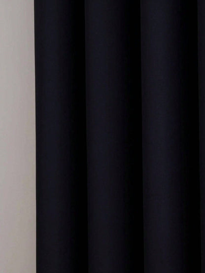 ستار موحد اللون أسود البوليستر