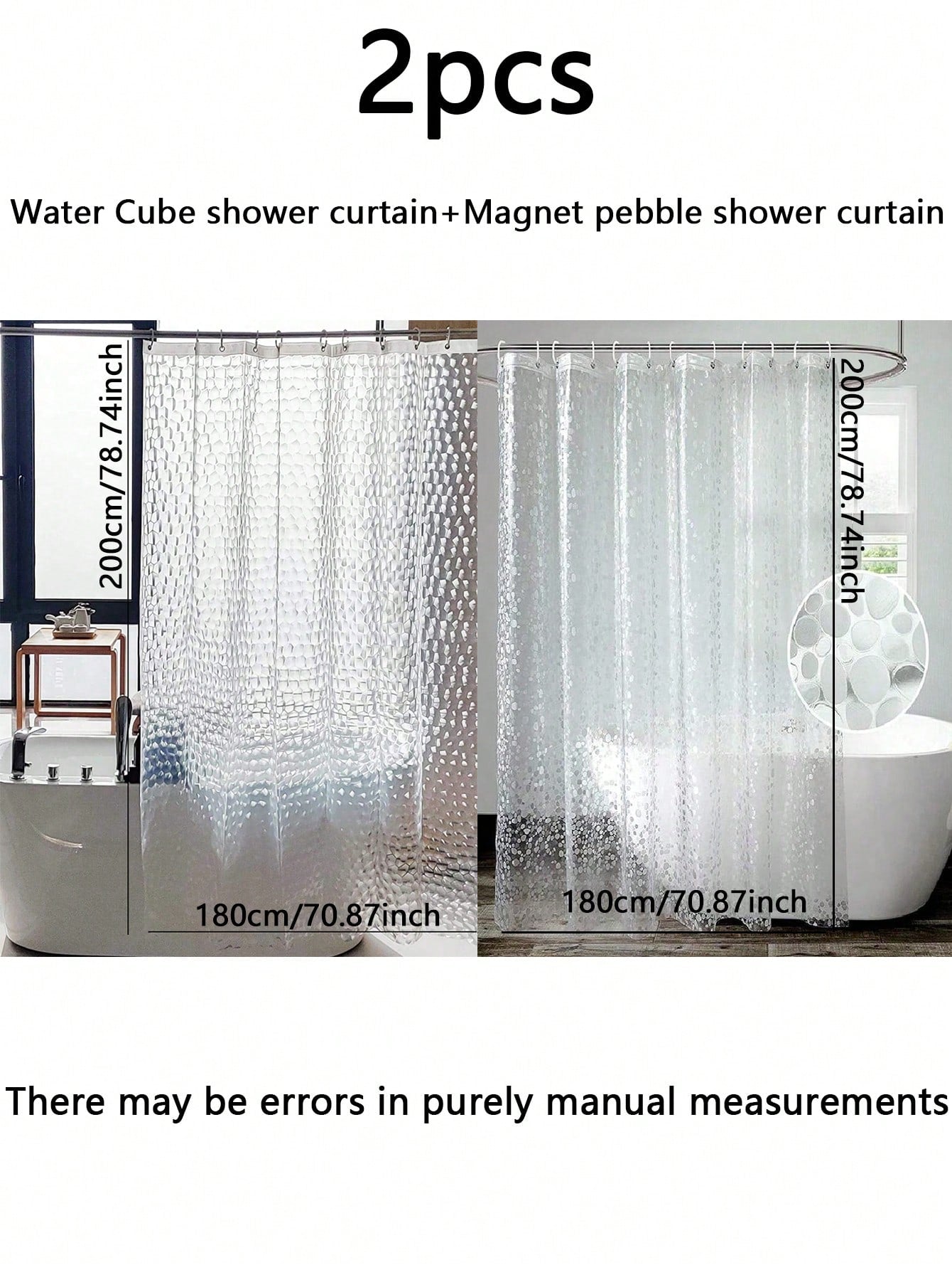 ستارة شفاف دش رشاقته عروة منفصل الى حمام قطعة واحدة