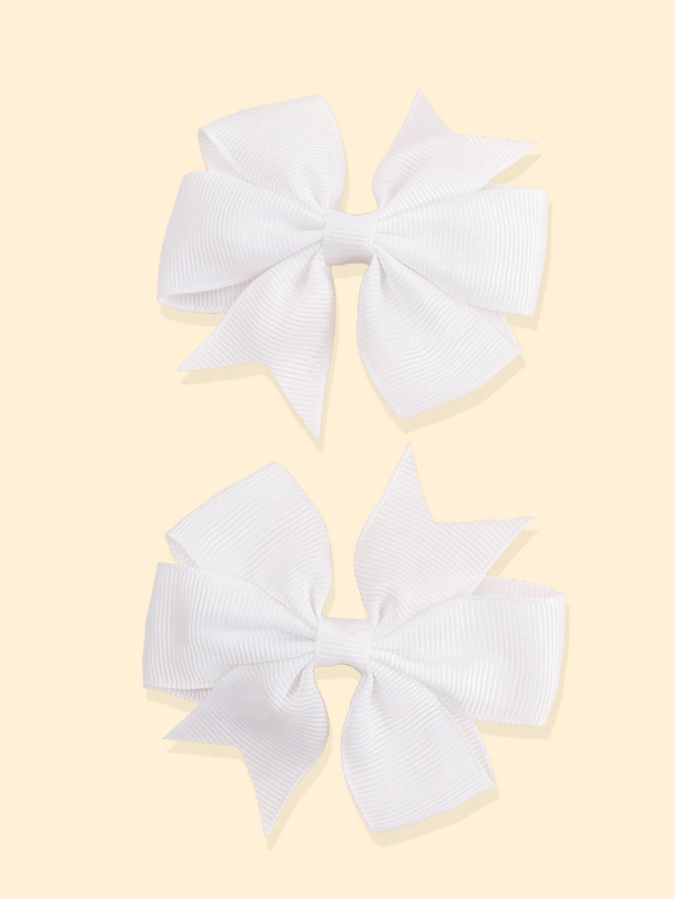 فيونكات الشعر بلون واحد للفتيات باللون الأزرق الداكن والأبيض