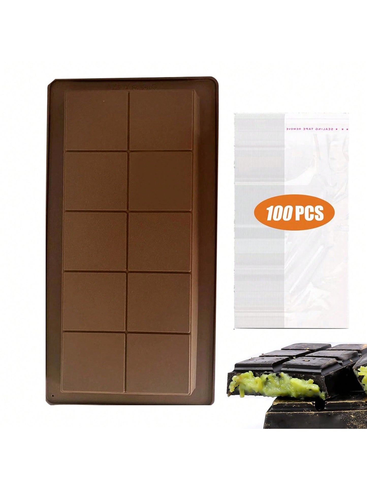 قالب شريحة شوكولاتة ب- 6 تجاويف عميقة