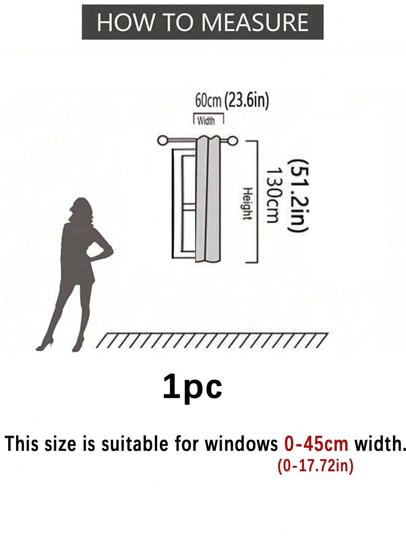 ستار موحد اللون أسود البوليستر