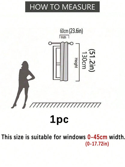 ستار موحد اللون أسود البوليستر