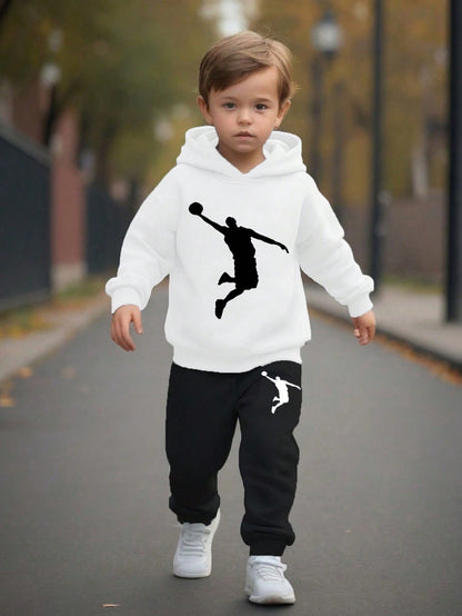 مجموعة بنطلون وسترة كاجوال برباط للفتى 2 قطعة