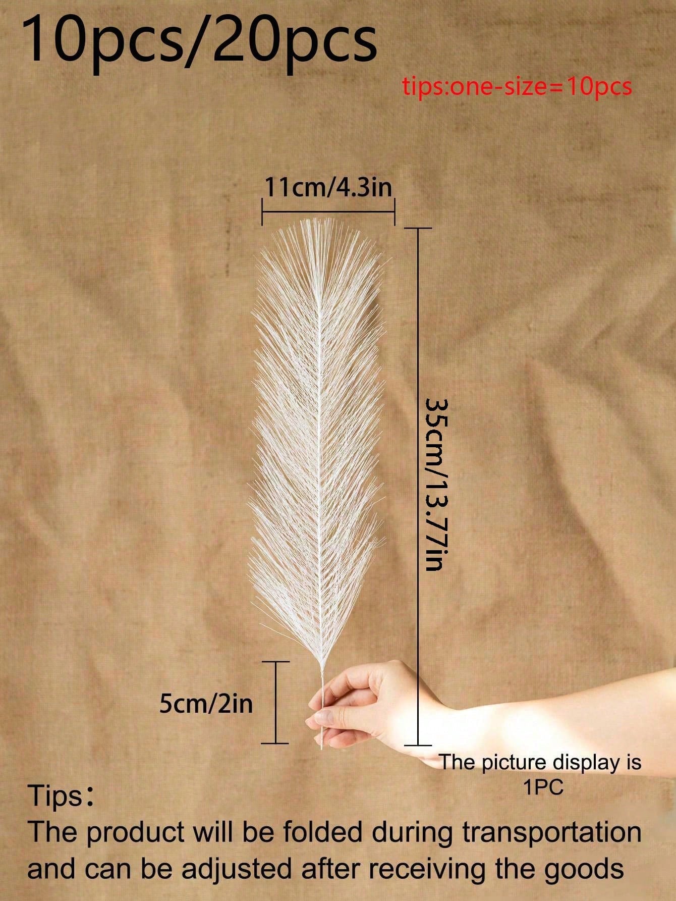 كتم 43سم/16.93 بوصة القصب الاصطناعي الزائف وفراش العشب الفوّاح لملئ الزهور في الأواني