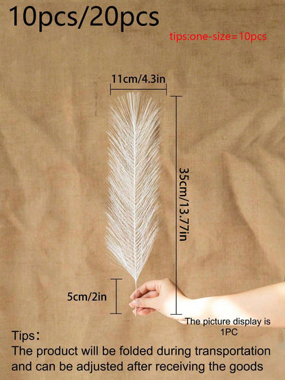 كتم 43سم/16.93 بوصة القصب الاصطناعي الزائف وفراش العشب الفوّاح لملئ الزهور في الأواني