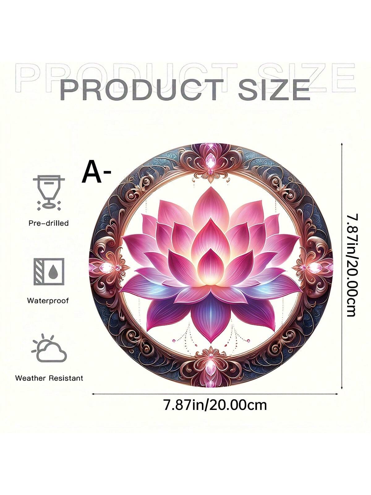 زخرفة زهرة اللوتس الأكريليك 20 سم * 20 سم (8 بوصة * 8 بوصة) إنشاء ضوء صياد اللوتس