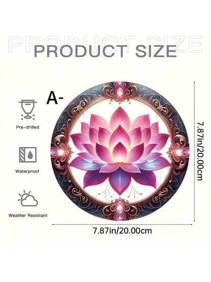 زخرفة زهرة اللوتس الأكريليك 20 سم * 20 سم (8 بوصة * 8 بوصة) إنشاء ضوء صياد اللوتس