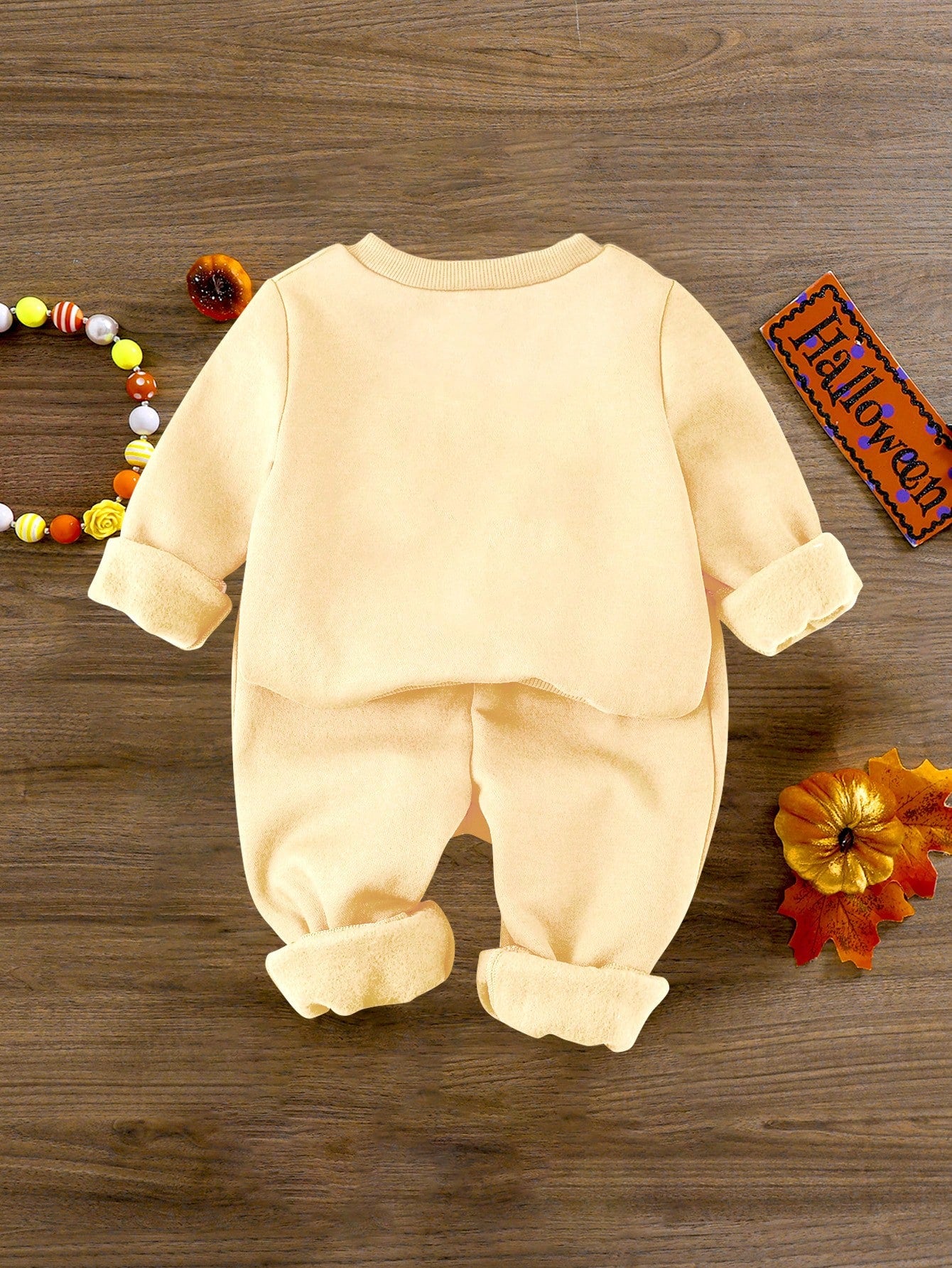 طقم بلوزة مبطنة وبنطلون قطني ناعم للبنات الصغار، ملابس سميكة كاجوال للخريف والشتاء