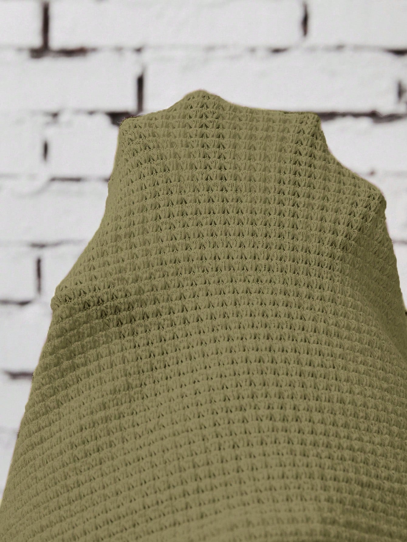 سترة كاجوال كنزة قطنية ذات جيب جانبي مع رباط خصر