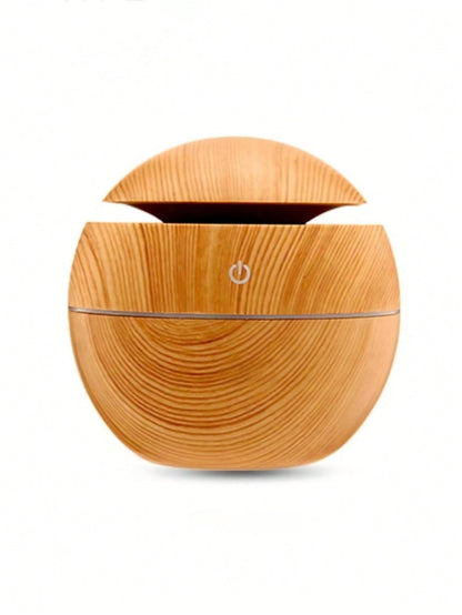 جهاز ترطيب فطري بسعة 200مل برسومات خشبية قطعة واحدة، جهاز نشر روائح محمول يعمل بالطاقة من خلال منفذ USB للمنزل وغرفة النوم