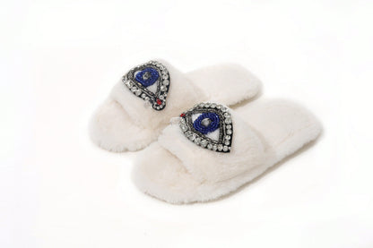 شباشب منزلية غامضة للنساء من حجر الراين