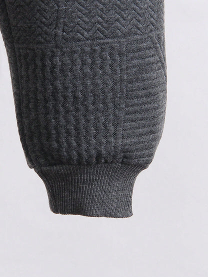 مجموعة من قطعتين (هوديي مطبوع عليه رسوم كرتونية جميلة مع سروال رياضي) للأولاد الصغار ملابس كاجوال لممارسة رياضة التزلج مريحة للخريف والشتاء