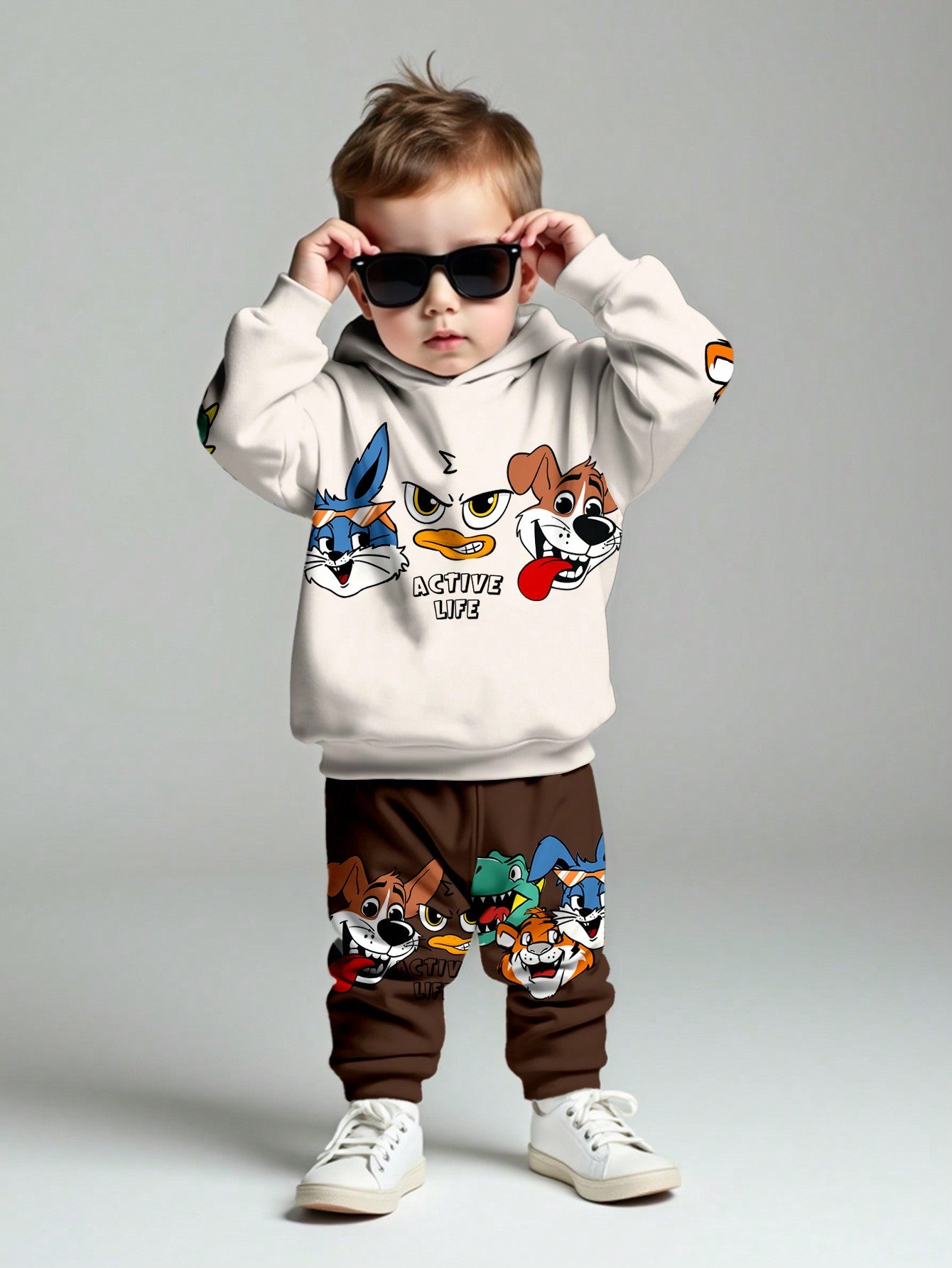 طقم قطعتين لطفل الحياكة المحببة السائبة والناعمة