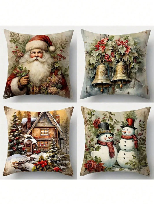 أغطية وسادات احتفالية زخرفية للعيد المجيد 4قطع