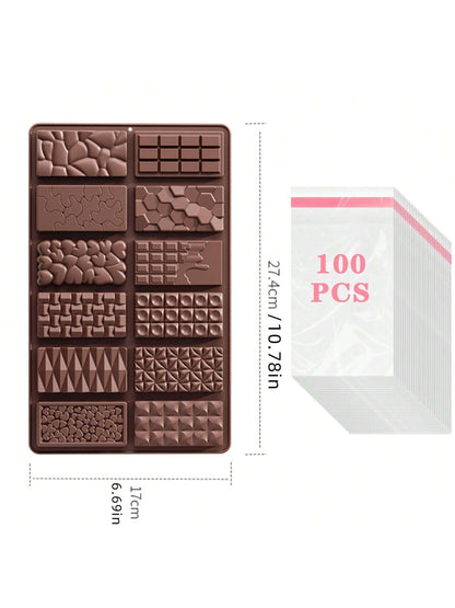 قالب شريحة شوكولاتة ب- 6 تجاويف عميقة