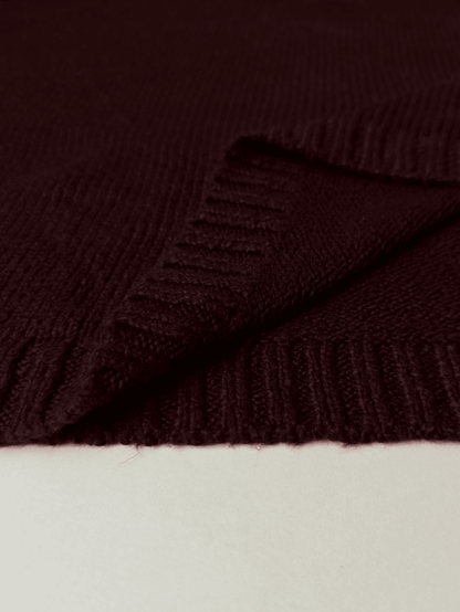 كنزة صوفية كنزة ألوان أنيقة بتصميم اللون المجزأ والحافة غير المتماثلة لمقاسات كبيرة، خريف/شتاء