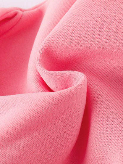 طقم من قطعتين لفتاة رضيعة: هوديputت بطباعة القلب والفراشة وبنطلون، خريف/شتاء