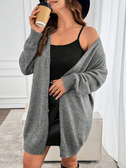 كارديجان كم طويل أحادي اللون