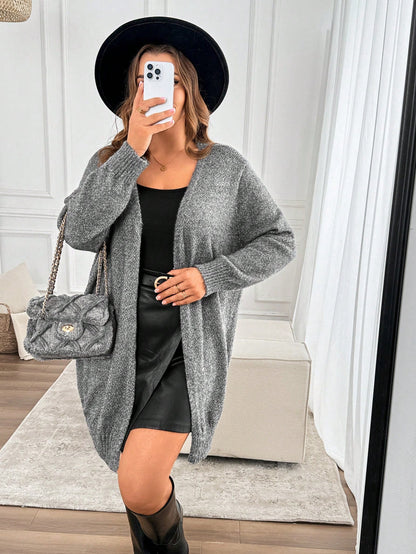 كارديجان كم طويل أحادي اللون