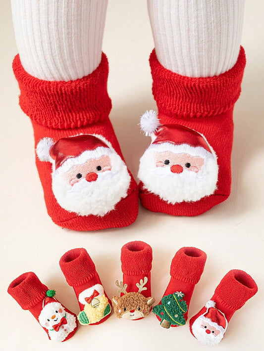 زوج من الجوارب القصيرة المضادة للانزلاق للأطفال