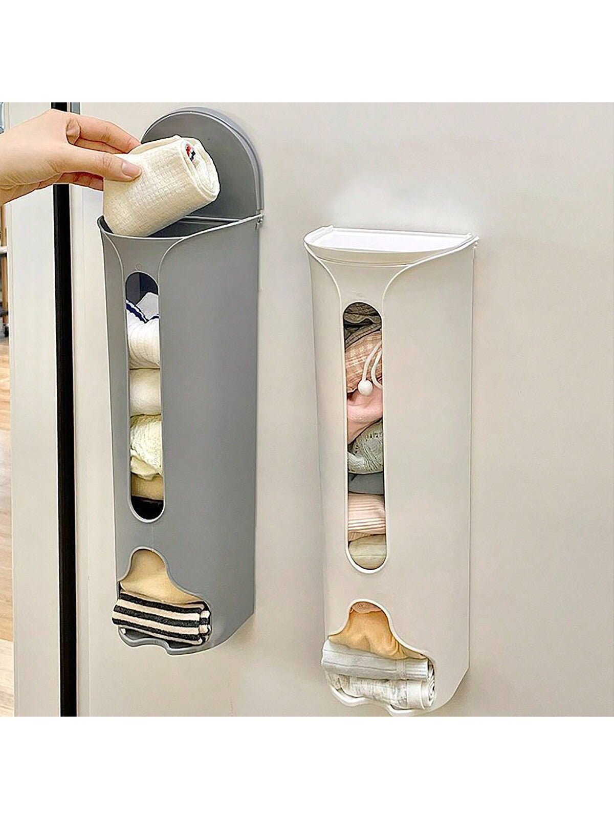 قطعة واحدة من منظم صندوق تخزين الملابس الداخلية والجوارب المثبت على الحائط