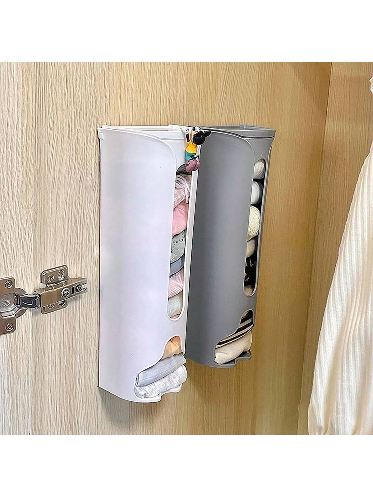 قطعة واحدة من منظم صندوق تخزين الملابس الداخلية والجوارب المثبت على الحائط