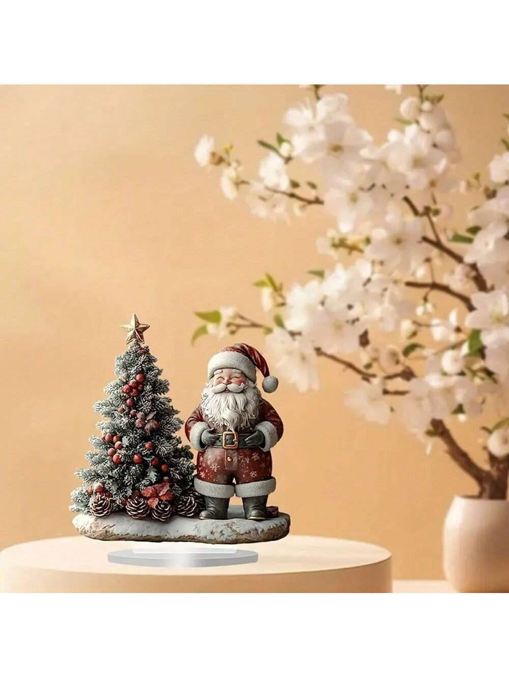 قطعة واحدة سانتا كلوز بتصميم بوهيمي فاخر من الاكريليك عالي الجودة