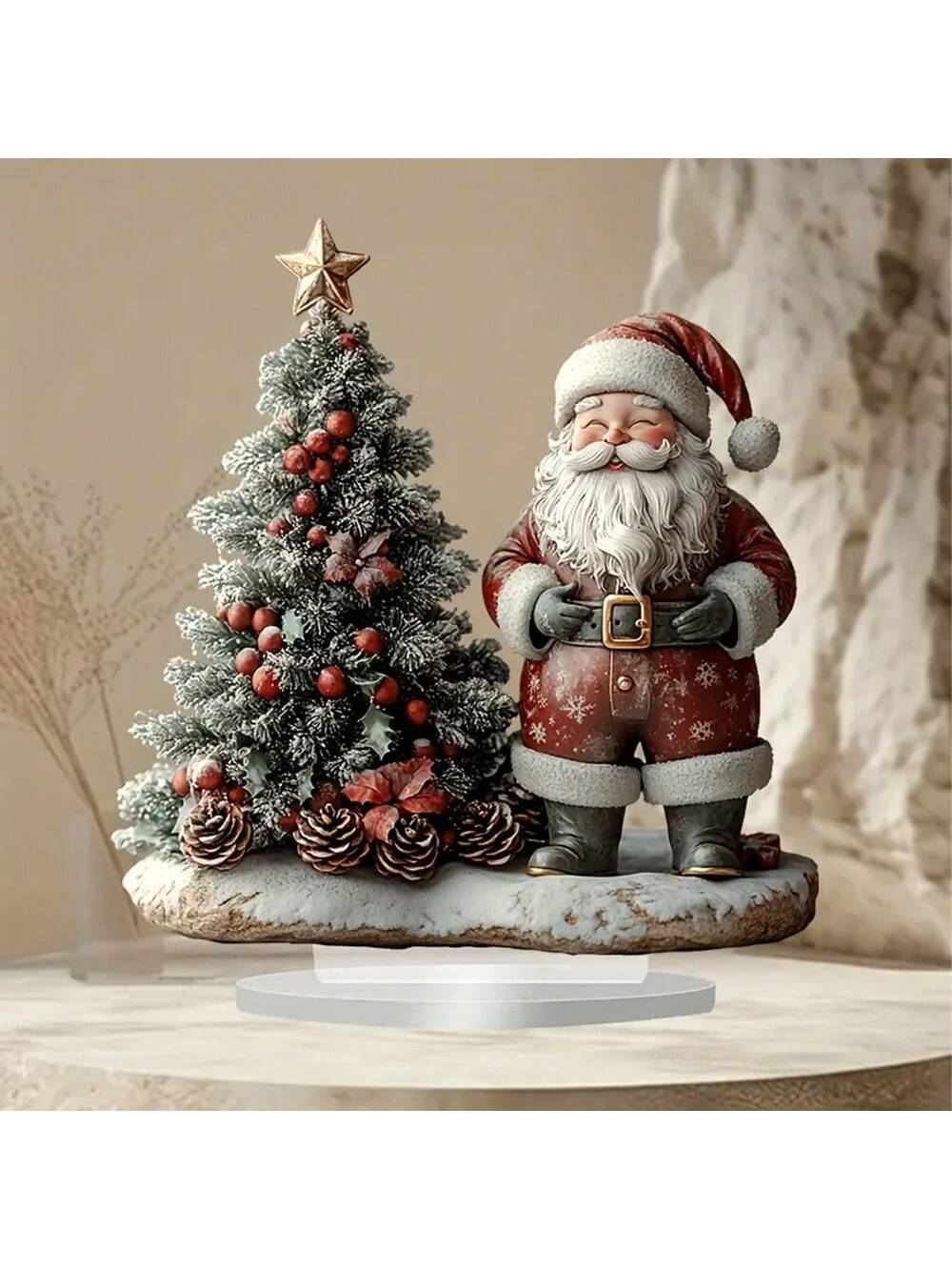 قطعة واحدة سانتا كلوز بتصميم بوهيمي فاخر من الاكريليك عالي الجودة