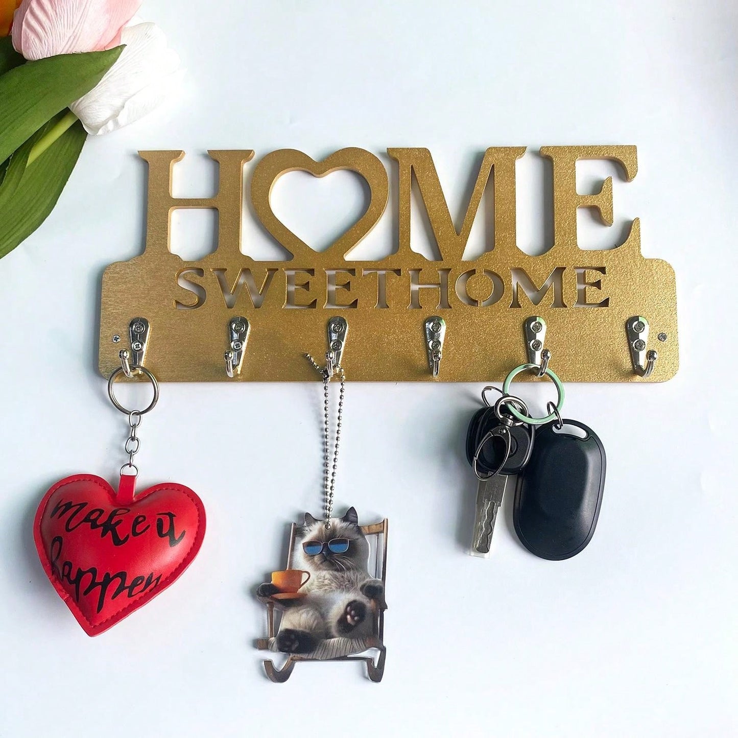 رف حائطي مثبت للمفاتيح