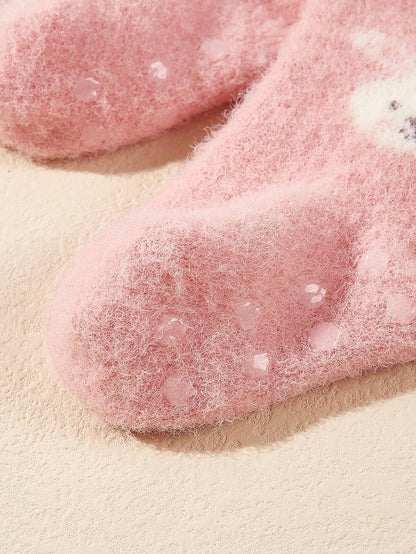 ثلاثة أزواج من جوارب الأطفال الصغار الدافئة سميكة