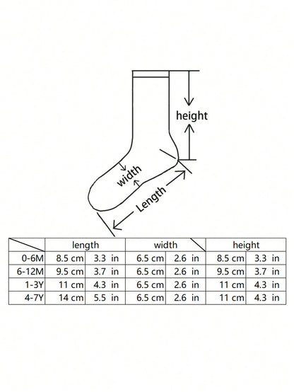 ثلاثة أزواج من جوارب الأطفال الصغار الدافئة سميكة