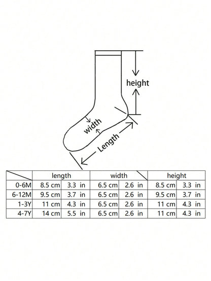 ثلاثة أزواج من جوارب الأطفال الصغار الدافئة سميكة