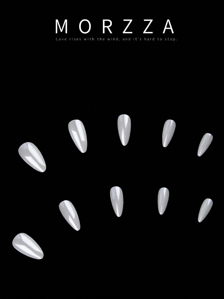 طقم أظافر ب- 24 قطعة من الأظافر الاصطناعية