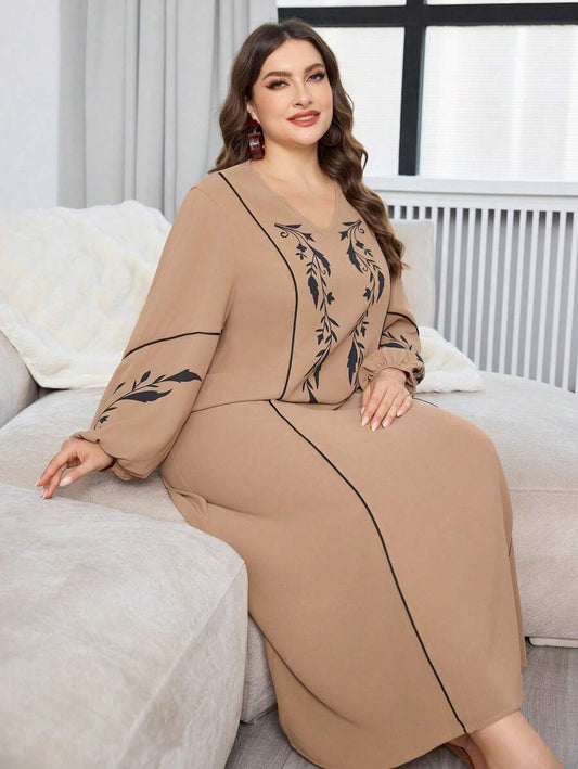 فستان كاجوال مريح فضفاض مقاس كبير