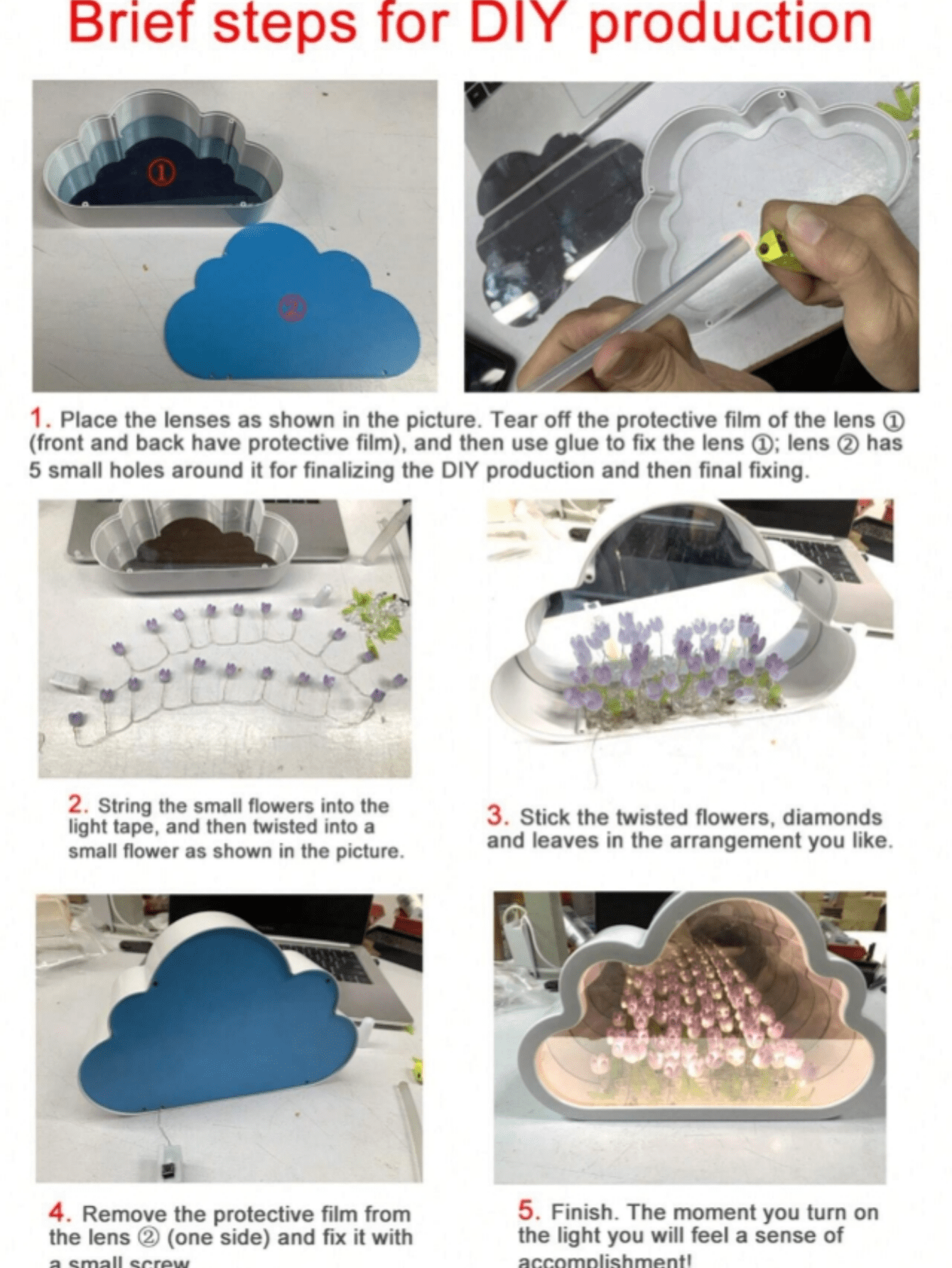 ضوء ليلي بزهرة التوليب مصنوع يدويًا كهدية إبداعية