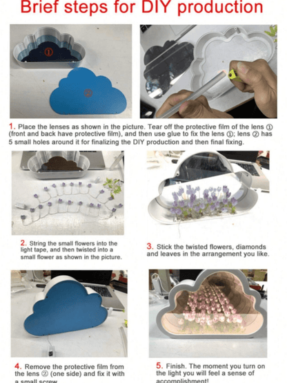 ضوء ليلي بزهرة التوليب مصنوع يدويًا كهدية إبداعية
