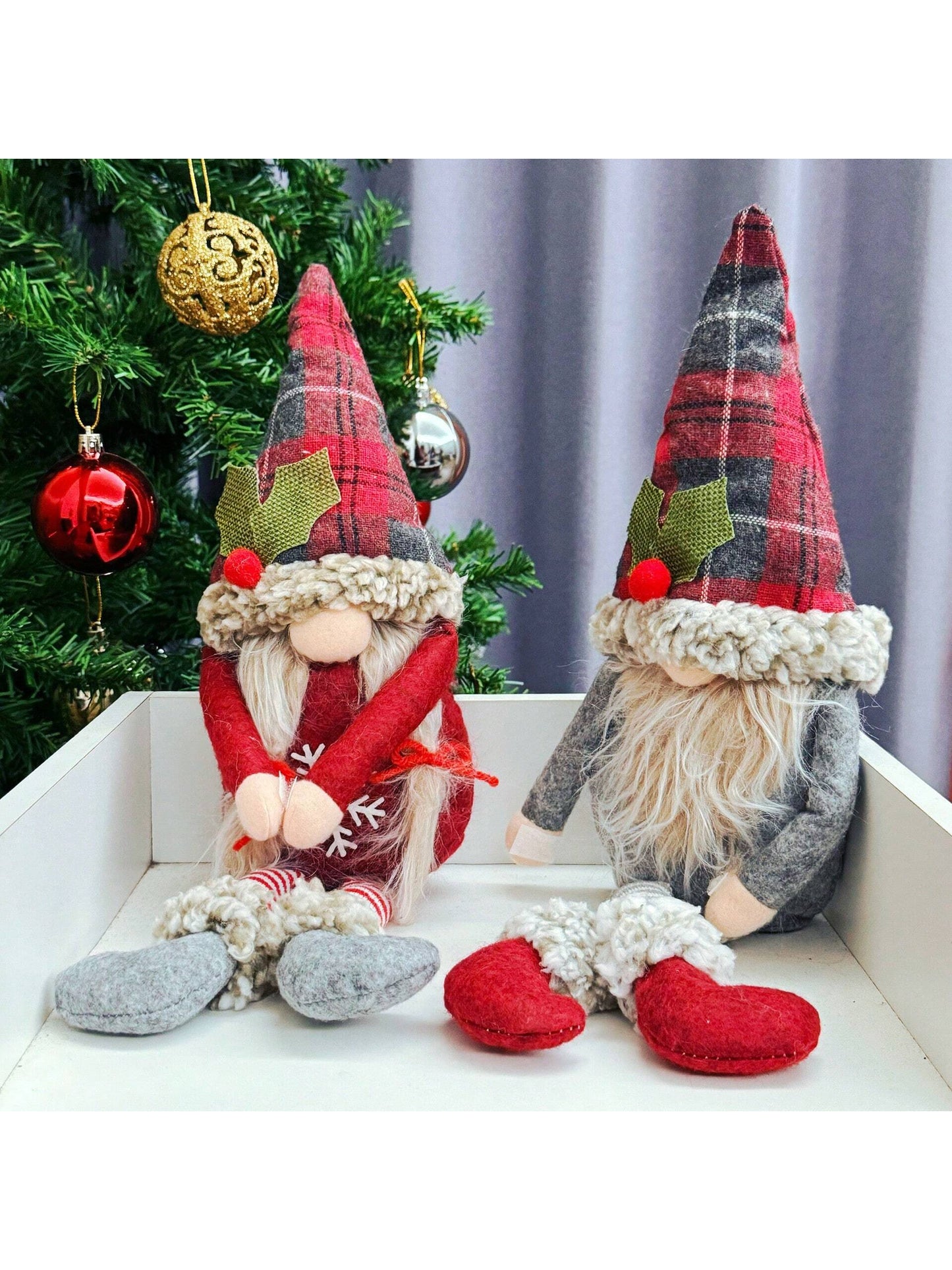 قطعة آرت ديكو عيد الميلاد جنوم ستائر تيباكس