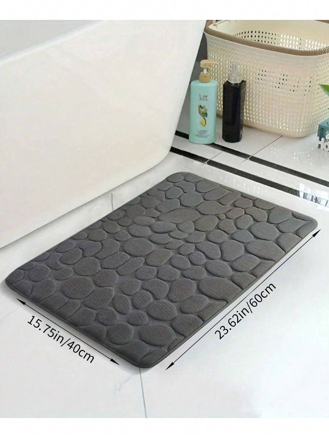 سجادة حمام مزخرفة بالحصى و وسادة رغوة الذاكرة و سجادة حمام قابلة للغسل و سجادة حمام مزخرفة بالحجر