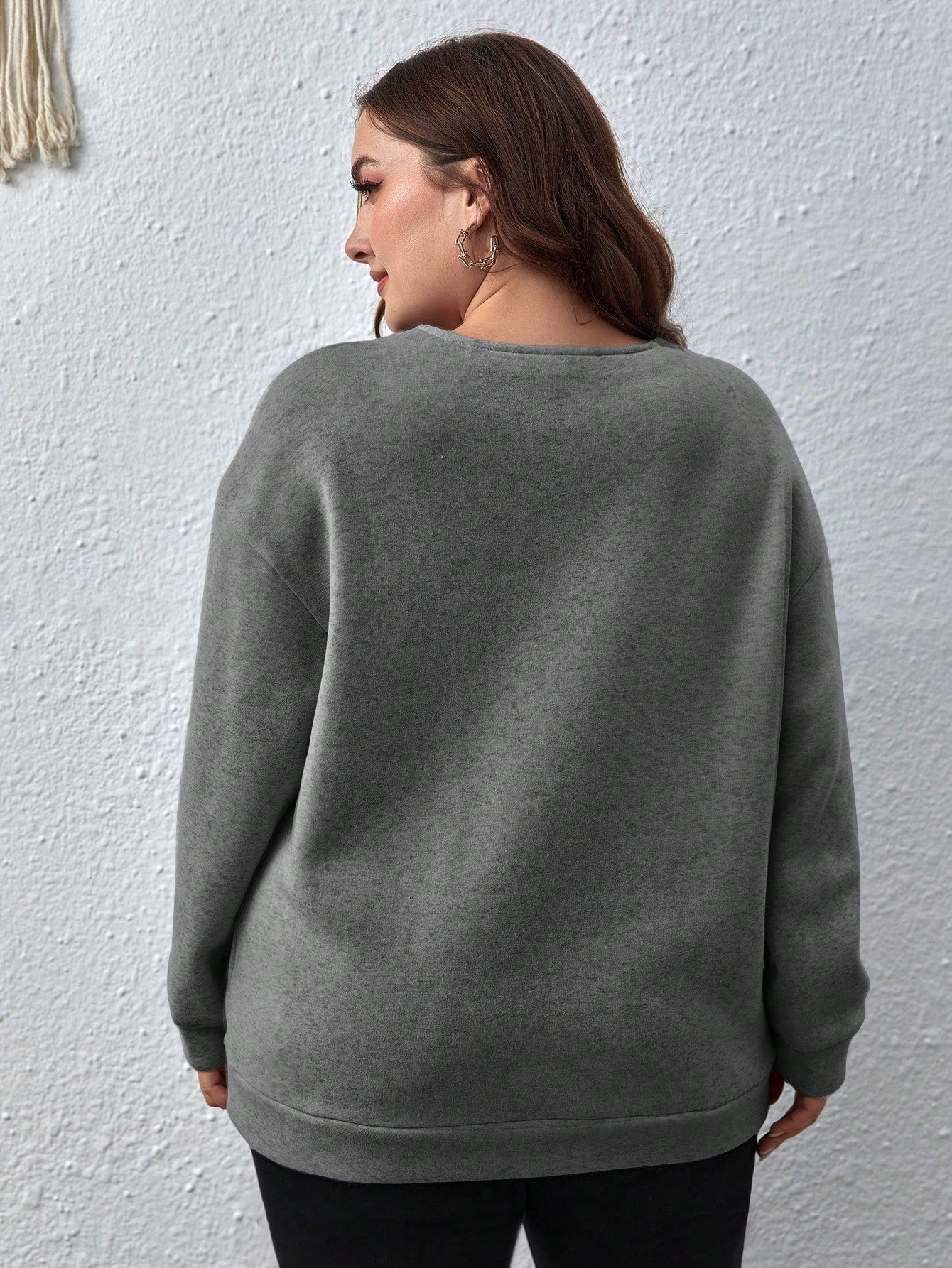 بلوزة كاجوال طويلة الأكمام مقاسات كبيرة للسيدات