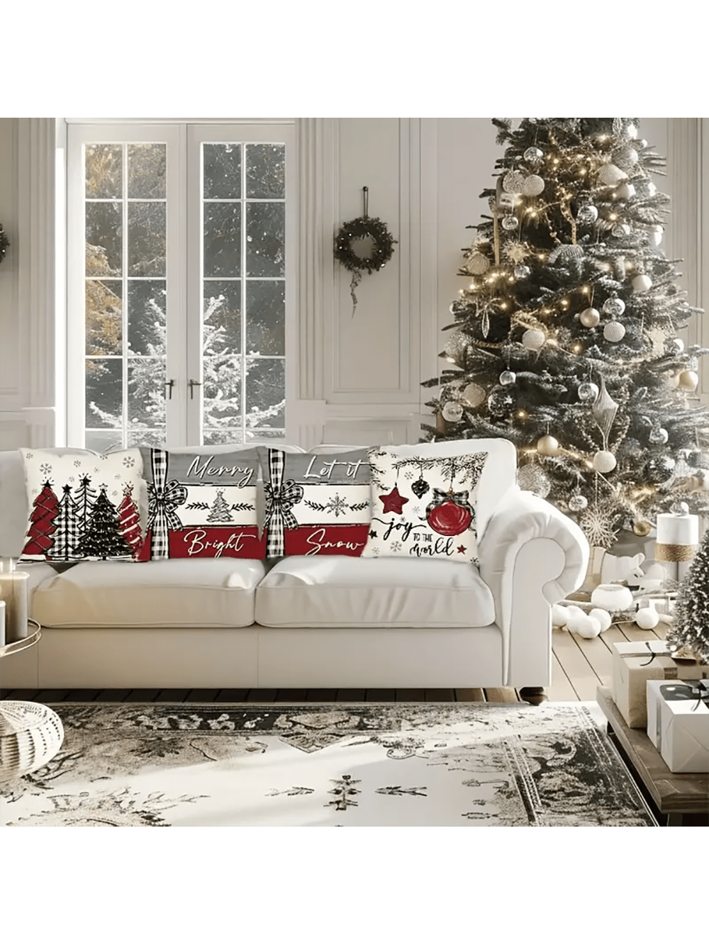 غطاء وسائد اعياد الميلاد