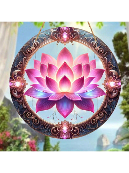 زخرفة زهرة اللوتس الأكريليك 20 سم * 20 سم (8 بوصة * 8 بوصة) إنشاء ضوء صياد اللوتس