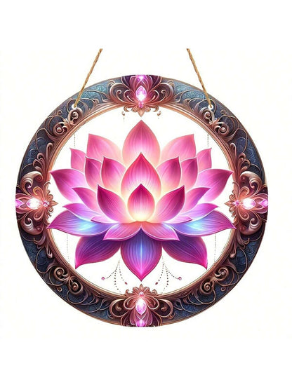 زخرفة زهرة اللوتس الأكريليك 20 سم * 20 سم (8 بوصة * 8 بوصة) إنشاء ضوء صياد اللوتس