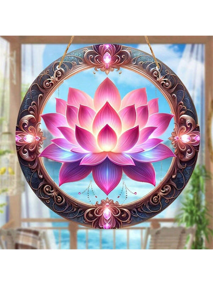 زخرفة زهرة اللوتس الأكريليك 20 سم * 20 سم (8 بوصة * 8 بوصة) إنشاء ضوء صياد اللوتس