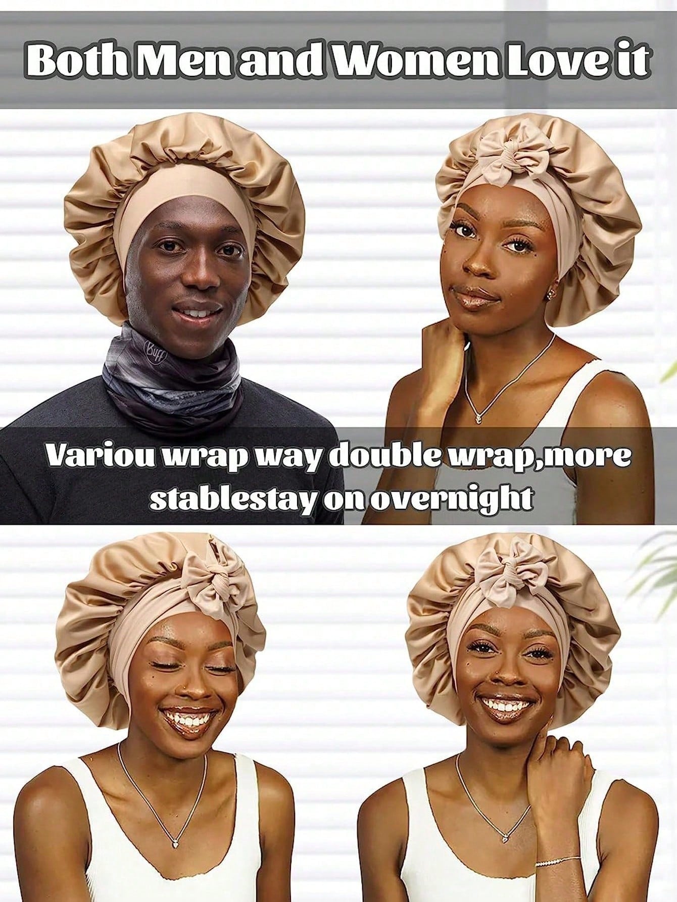 تاج البونيه الملكي من الحرير للنوم والحفاظ على الشعر، بونيه الساتان الأسود للرجال والنساء، بونيه للشعر الكيرلي والشعر الطبيعي، بونيه قابل للتعديل غطاء شعر