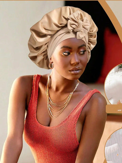 تاج البونيه الملكي من الحرير للنوم والحفاظ على الشعر، بونيه الساتان الأسود للرجال والنساء، بونيه للشعر الكيرلي والشعر الطبيعي، بونيه قابل للتعديل غطاء شعر