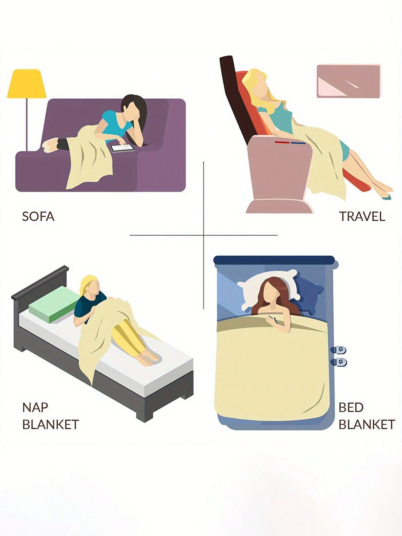 بطانية فانيلا ناعمة بنقشة ثلج عيد الميلاد الدافئة، باللون الأحمر والأبيض