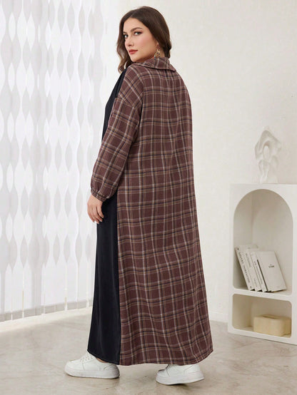 فستان كبير الحجم للسيدات بطراز عربي كاجوال