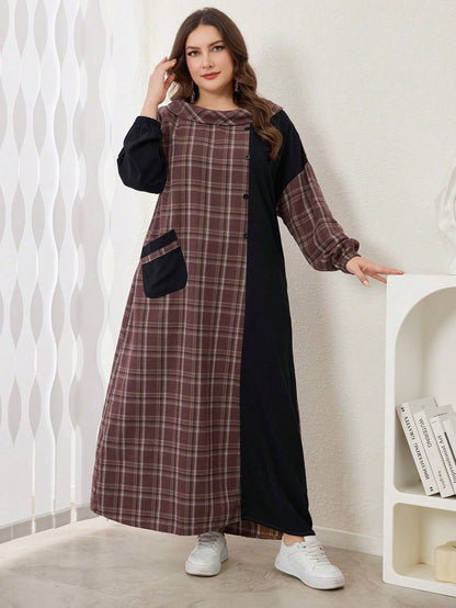 فستان كبير الحجم للسيدات بطراز عربي كاجوال